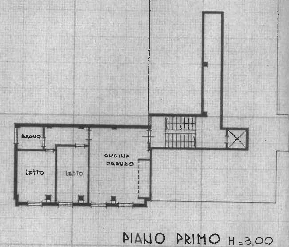 Planimetria tecnica dell'appartamento a Milano Marittima